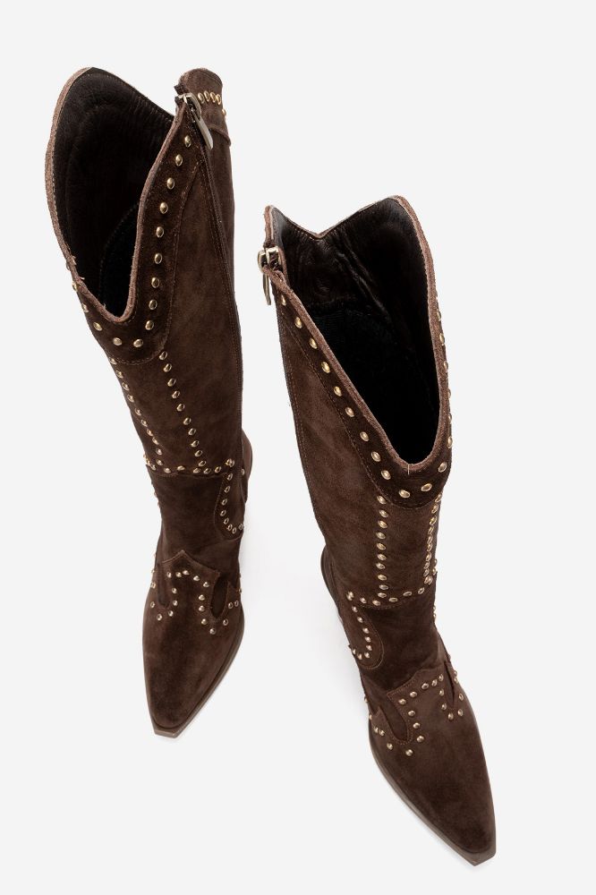 kadin-deri-zimba-detayli-western-cizme-KAHVE SUET-HKN1608-0101782_0